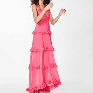 Nicole Miller Ruffle Tiered Gown